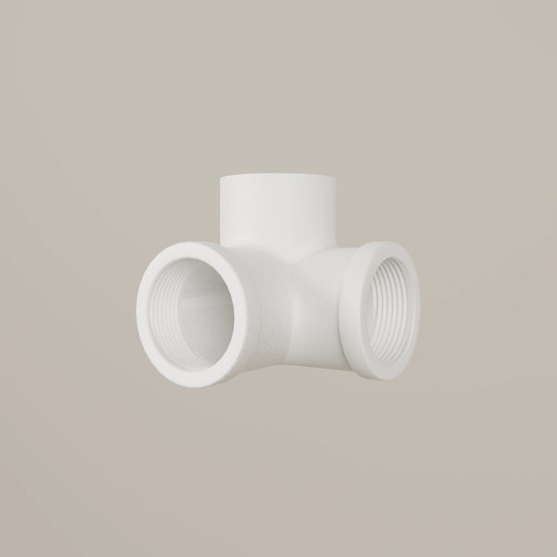 Connettore a 3 vie 90° – Bianco