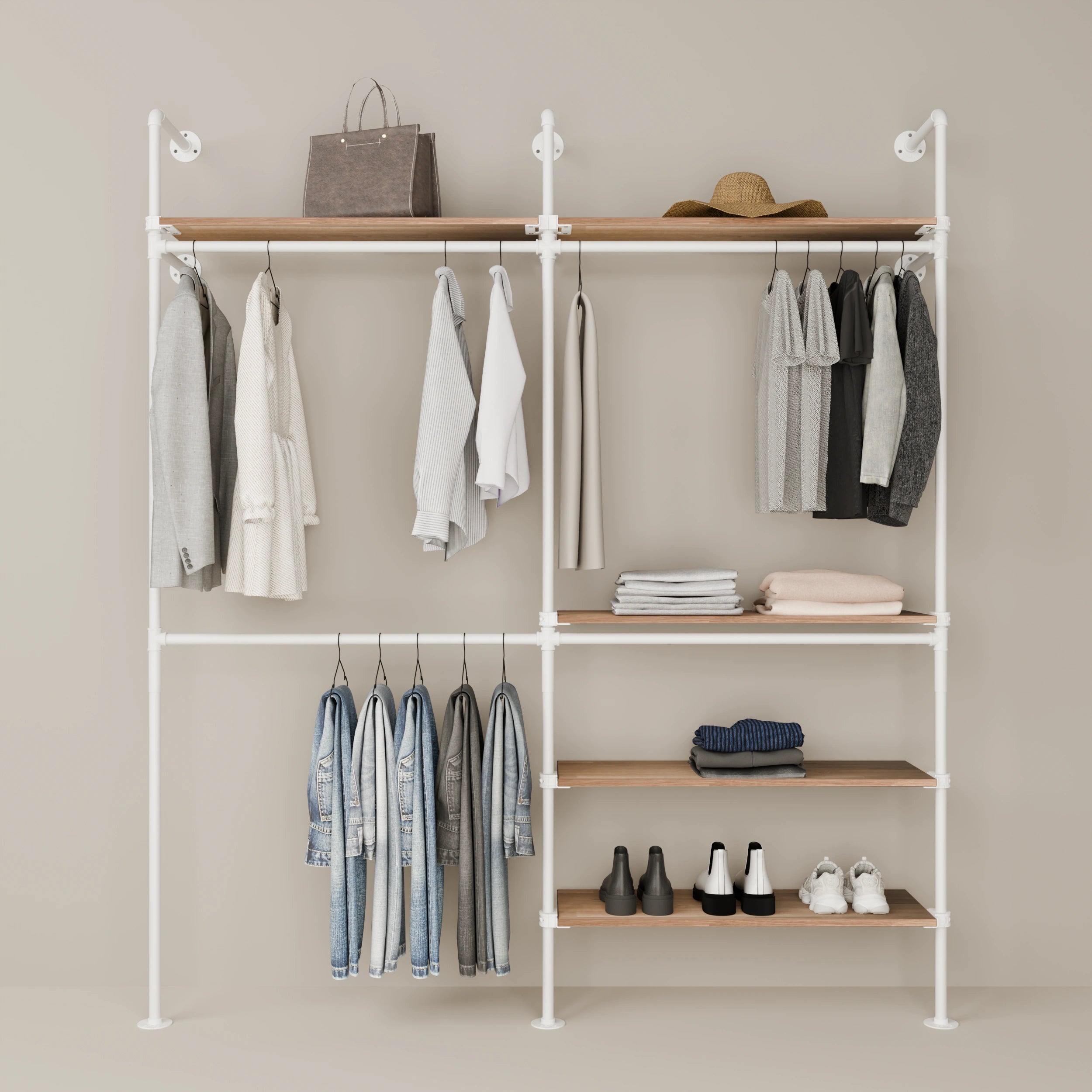KIM DOUBLE 2 OAK – 5 ripiani | bianco