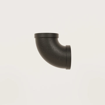 Temperguss Fitting schwarz 90° Winkel Verbindungsstück
