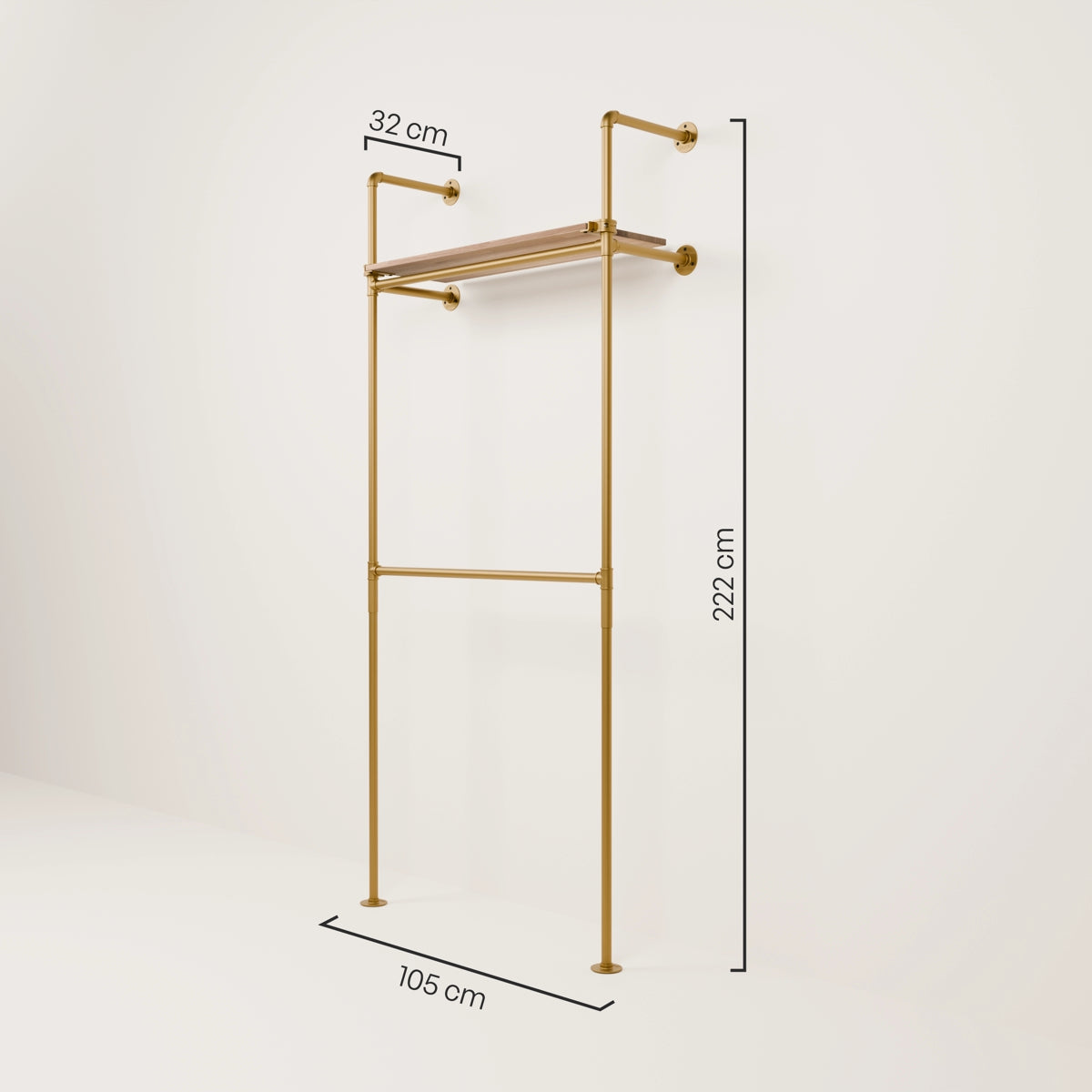 KIM DOUBLE 1 OAK – 1 ripiano | oro