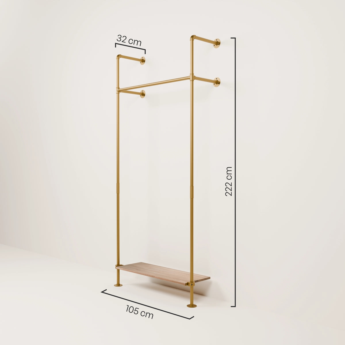 KIM 1 OAK – 1 ripiano inferiore | oro