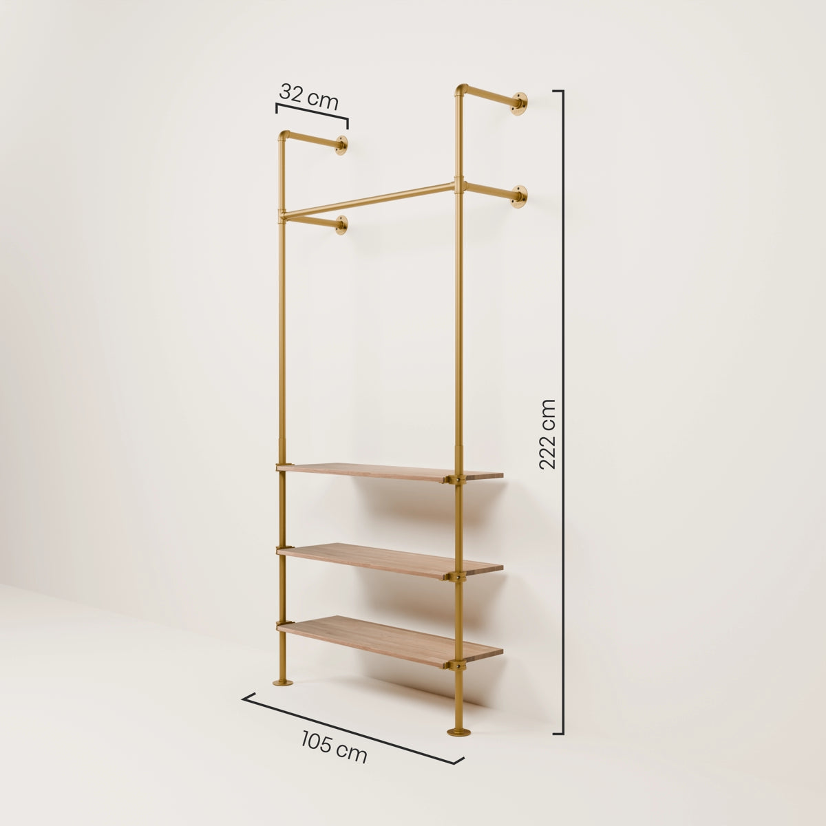 KIM 1 OAK – 3 ripiani | oro
