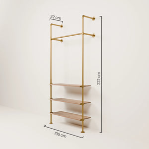 KIM 1 OAK – 3 ripiani | oro
