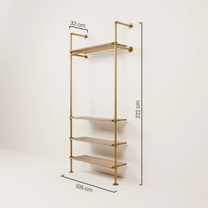 KIM 1 OAK – 4 ripiani | oro