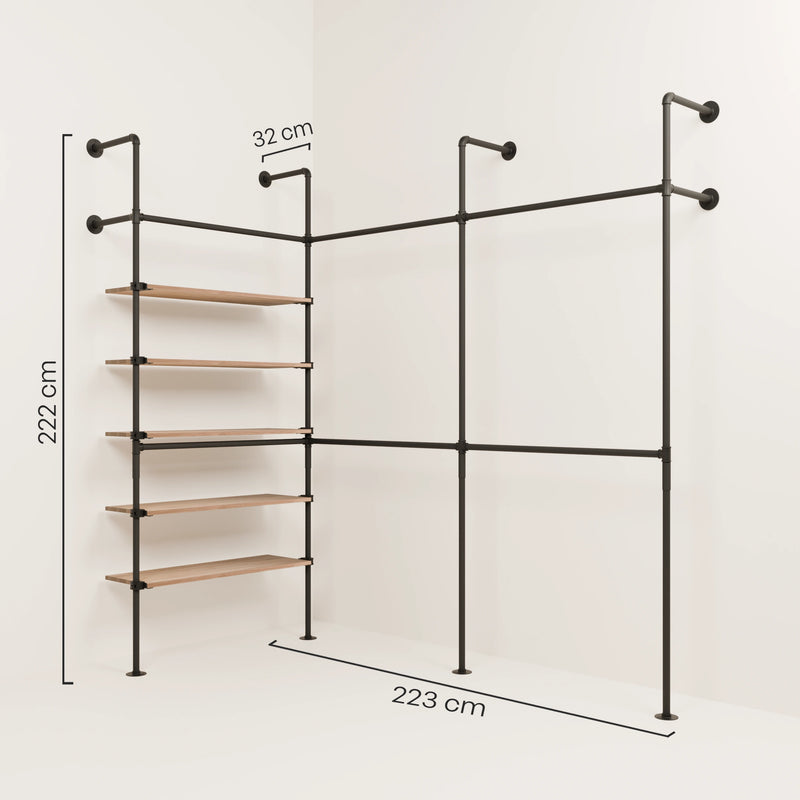 KIM EDGE DOUBLE 3 OAK – 5 ripiani destra