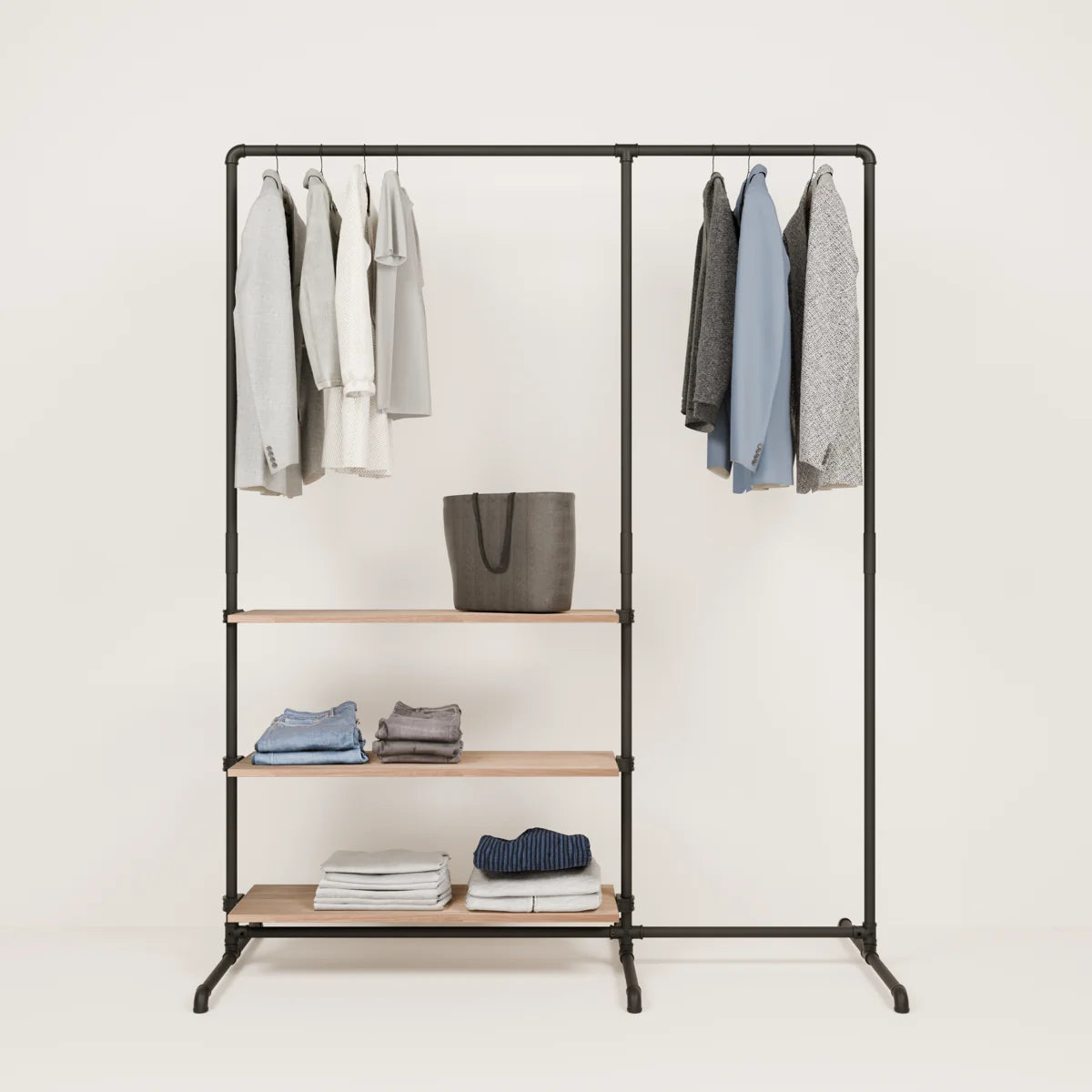 LAS 1.5 OAK – 3 ripiani | Appendiabiti con superficie di appoggio
