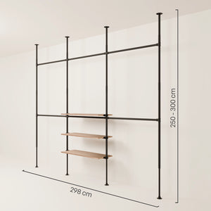 LOFT 3 OAK – 3 ripiani sul fondo