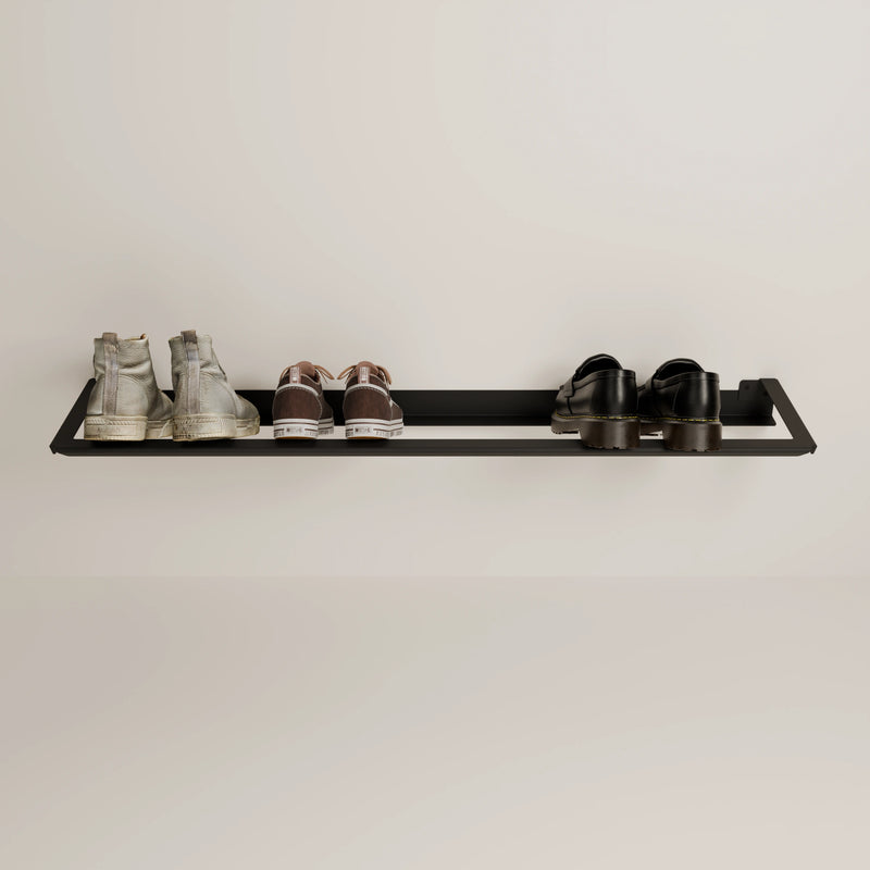 Shoe rack – Black | Wall mounting