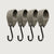 Ganci S – Set da 4 | con anello in gomma