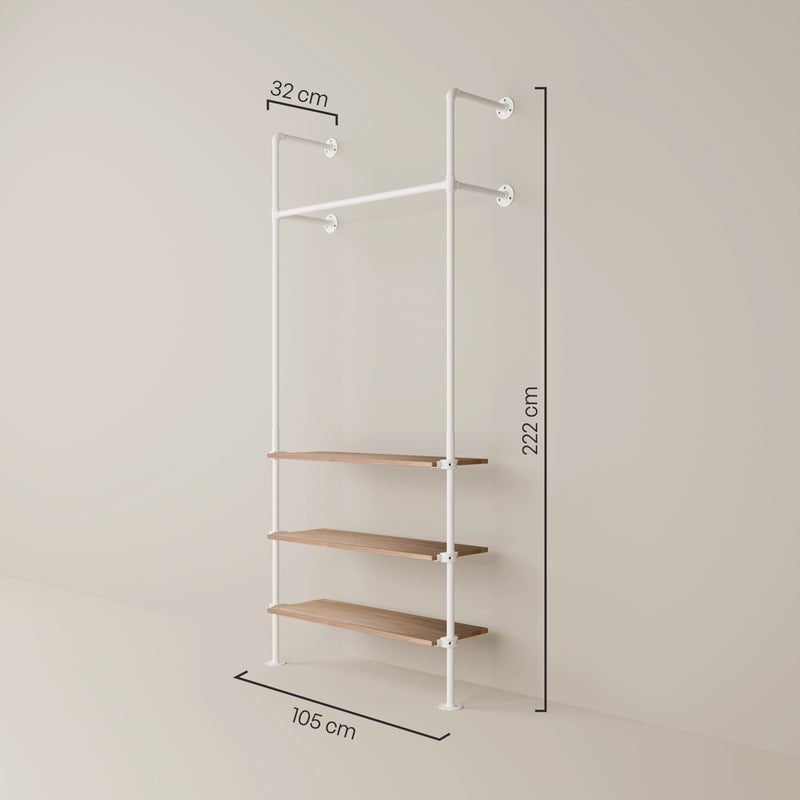 KIM 1 OAK – 3 ripiani | bianco