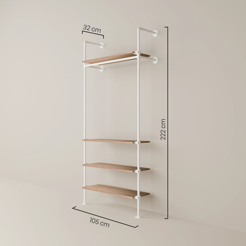 KIM 1 OAK – 4 ripiani | bianco