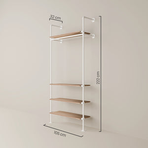 KIM 1 OAK – 4 Regalböden | Weiß