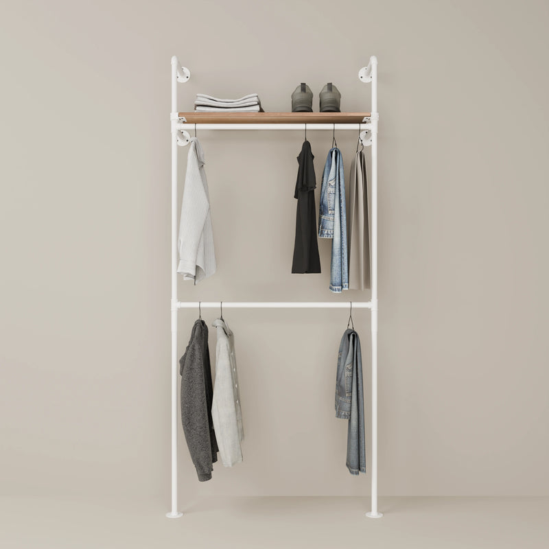 KIM DOUBLE 1 OAK – 1 top shelf | white