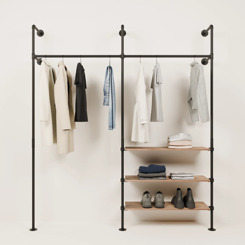 KIM 2 OAK 3 Garderobe Metall Holz