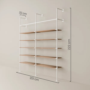 KIM 2 OAK – 10 ripiani | bianco