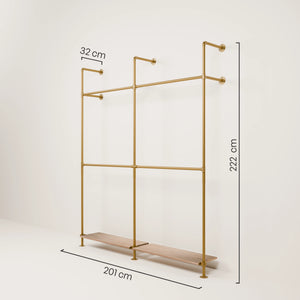 KIM DOUBLE 2 OAK – 2 ripiani sottostanti | oro