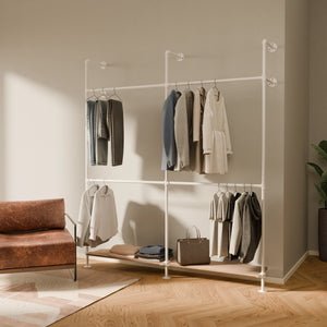 KIM DOUBLE 2 OAK – 2 ripiani sul fondo | bianco