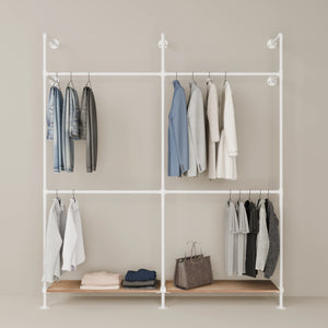 KIM DOUBLE 2 OAK – 2 ripiani sul fondo | bianco