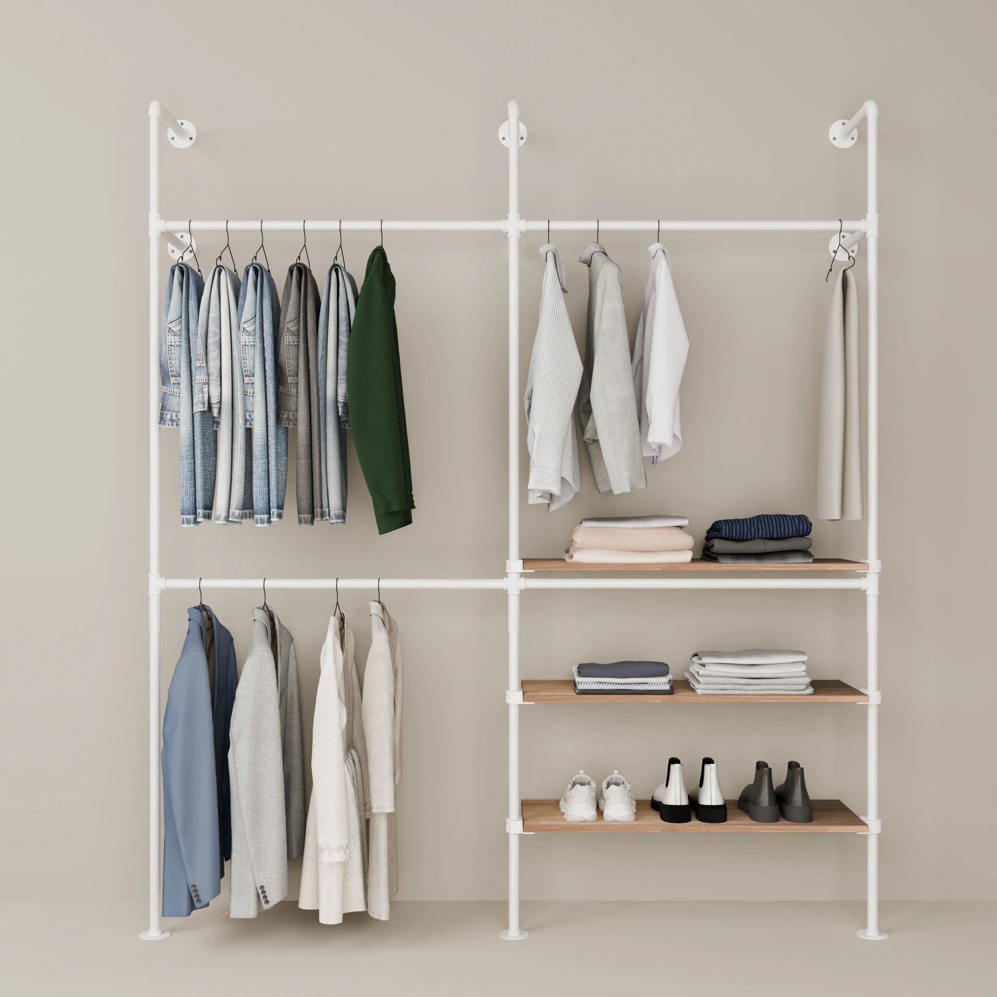 KIM DOUBLE 2 OAK – 3 ripiani | bianco