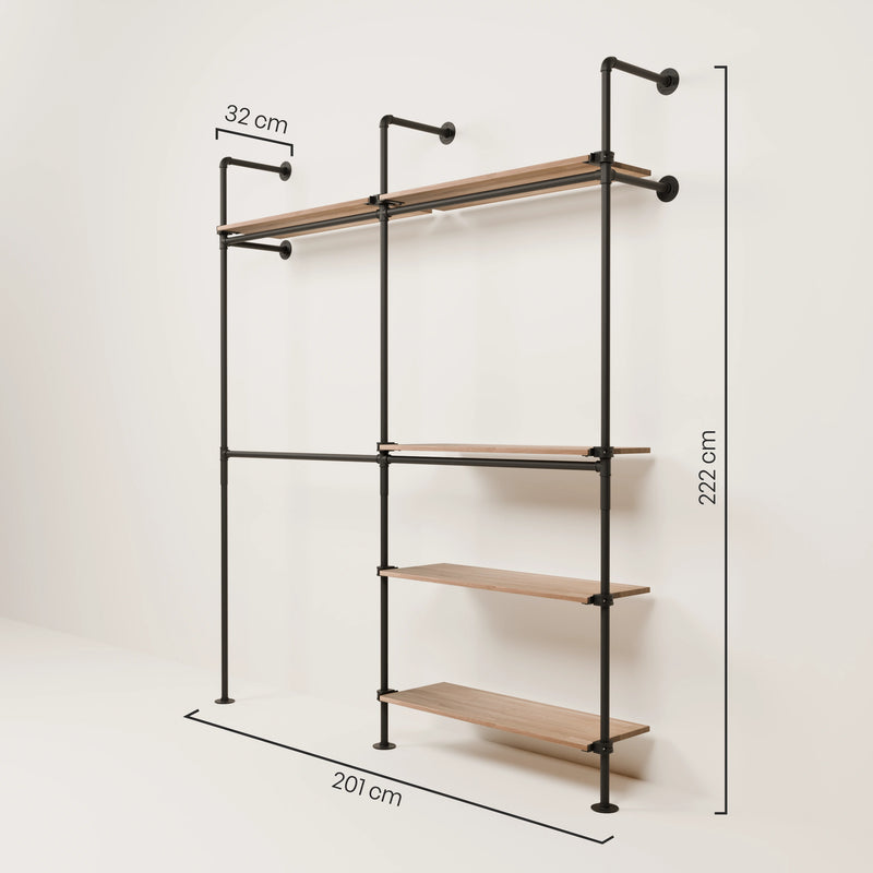 KIM DOUBLE 2 OAK – 5 ripiani