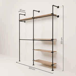 KIM DOUBLE 2 OAK – 5 ripiani