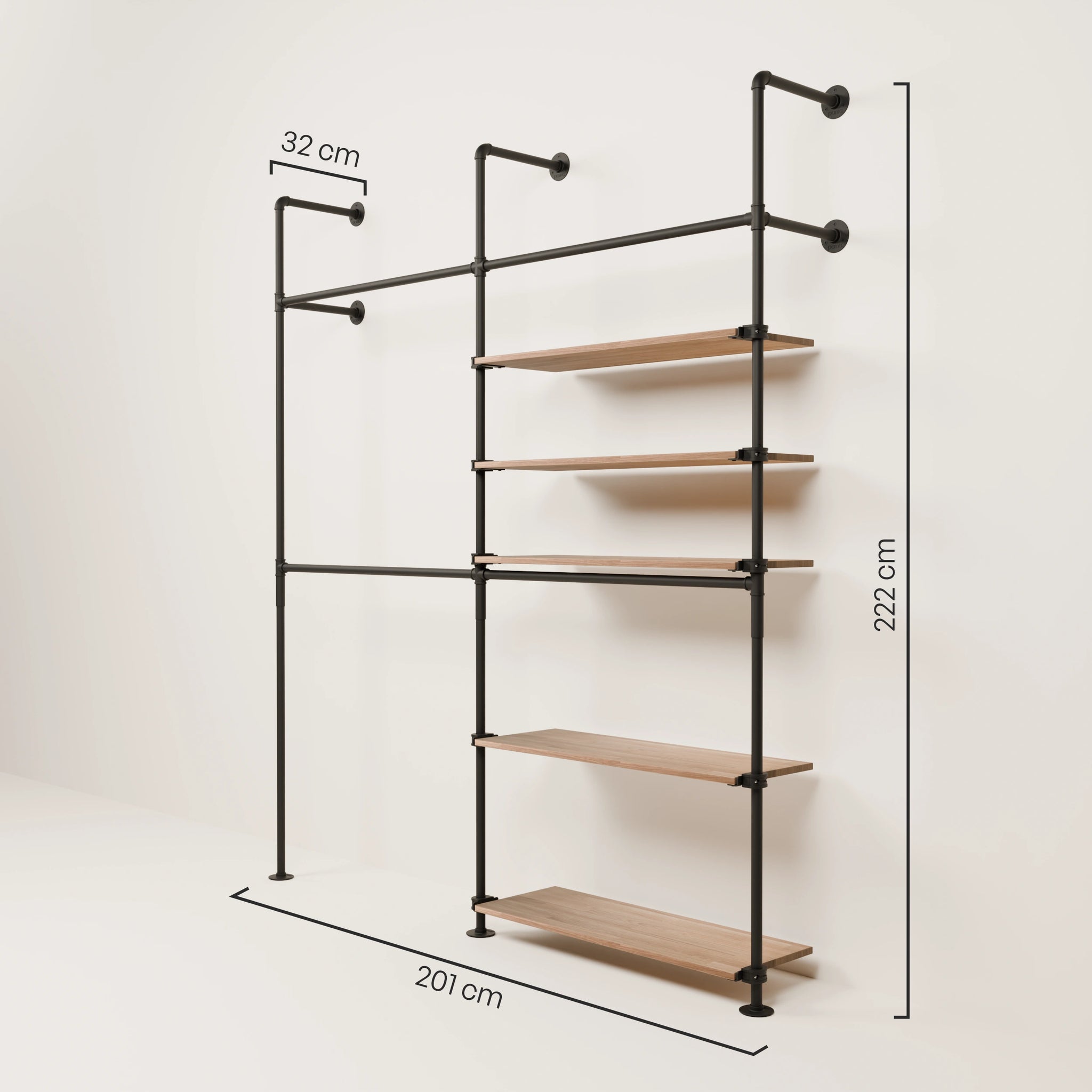 KIM DOUBLE 2 OAK – 5 ripiani a destra
