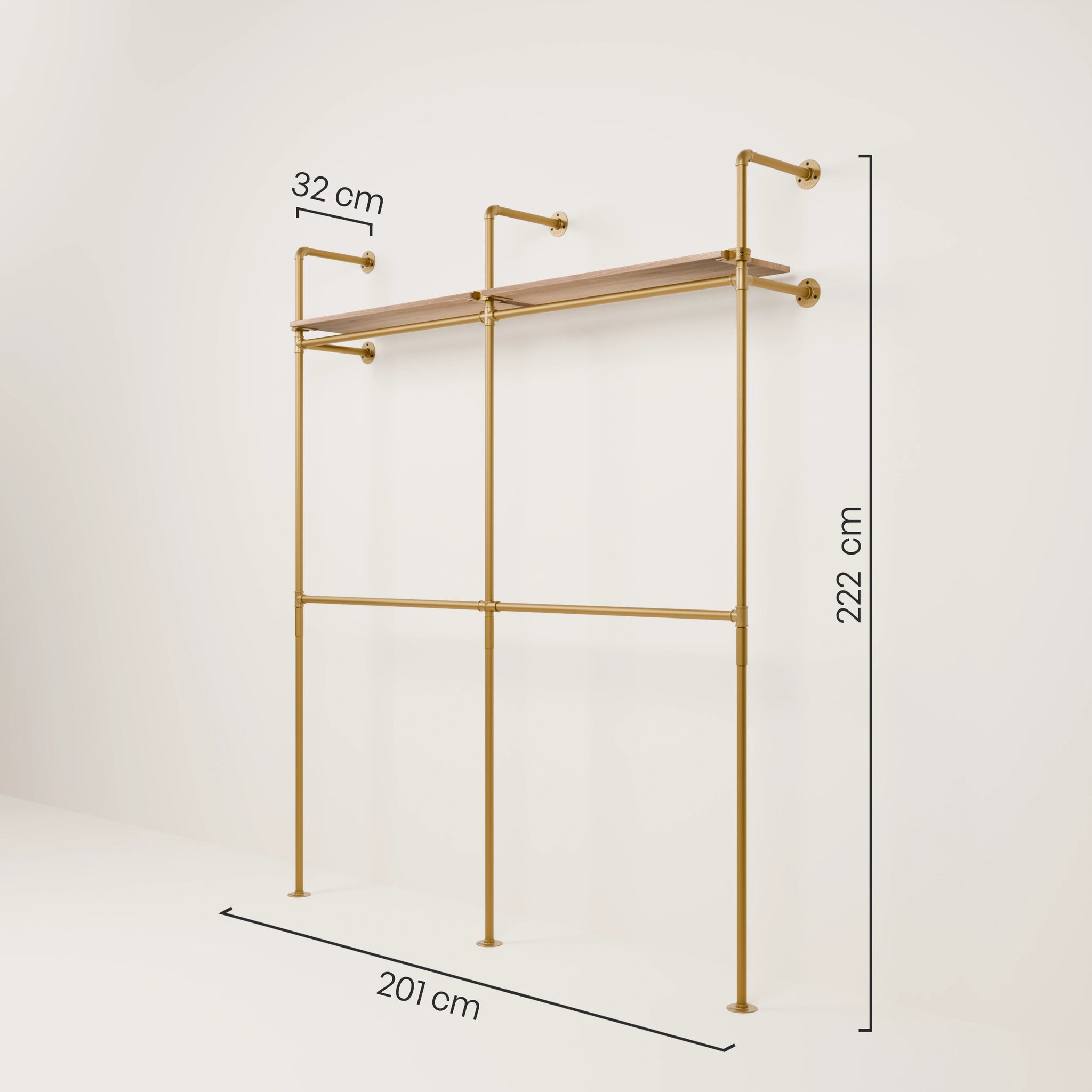 KIM DOUBLE 2 OAK – 2 ripiani superiori | oro