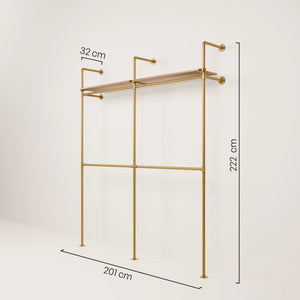 KIM DOUBLE 2 OAK – 2 ripiani superiori | oro