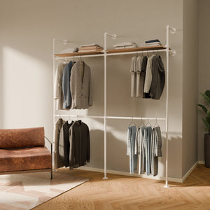 KIM DOUBLE 2 OAK – 2 ripiani superiori | bianco