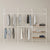 KIM DOUBLE 3 OAK – 3 shelves on the right | white