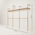 KIM DOUBLE 3 OAK – 3 ripiani superiori | oro