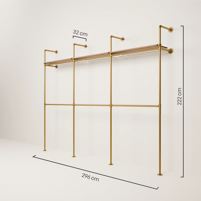 KIM DOUBLE 3 OAK – 3 ripiani superiori | oro