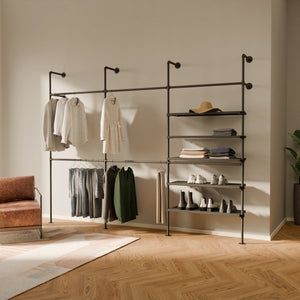 KIM DOUBLE 3 METAL – 5 ripiani | Armadio a muro