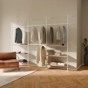 KIM DOUBLE 3 OAK – 6 ripiani sul fondo | bianco