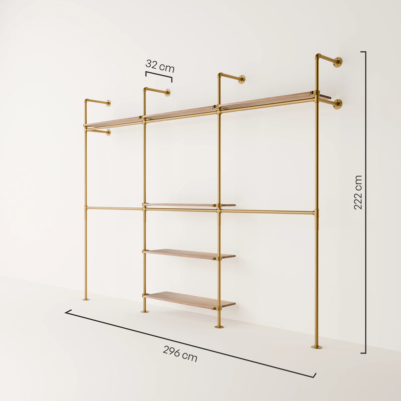 KIM DOUBLE 3 OAK – 6 ripiani superiori | oro