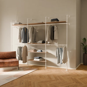 KIM DOUBLE 3 OAK – 6 ripiani superiori | bianco