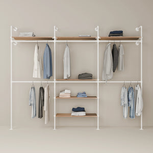 KIM DOUBLE 3 OAK – 6 ripiani superiori | bianco