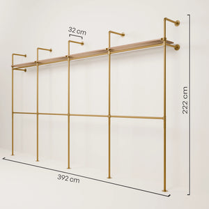 KIM DOUBLE 4 OAK – 4 ripiani | oro