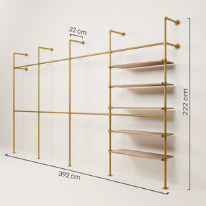 KIM DOUBLE 4 OAK – 5 ripiani | oro