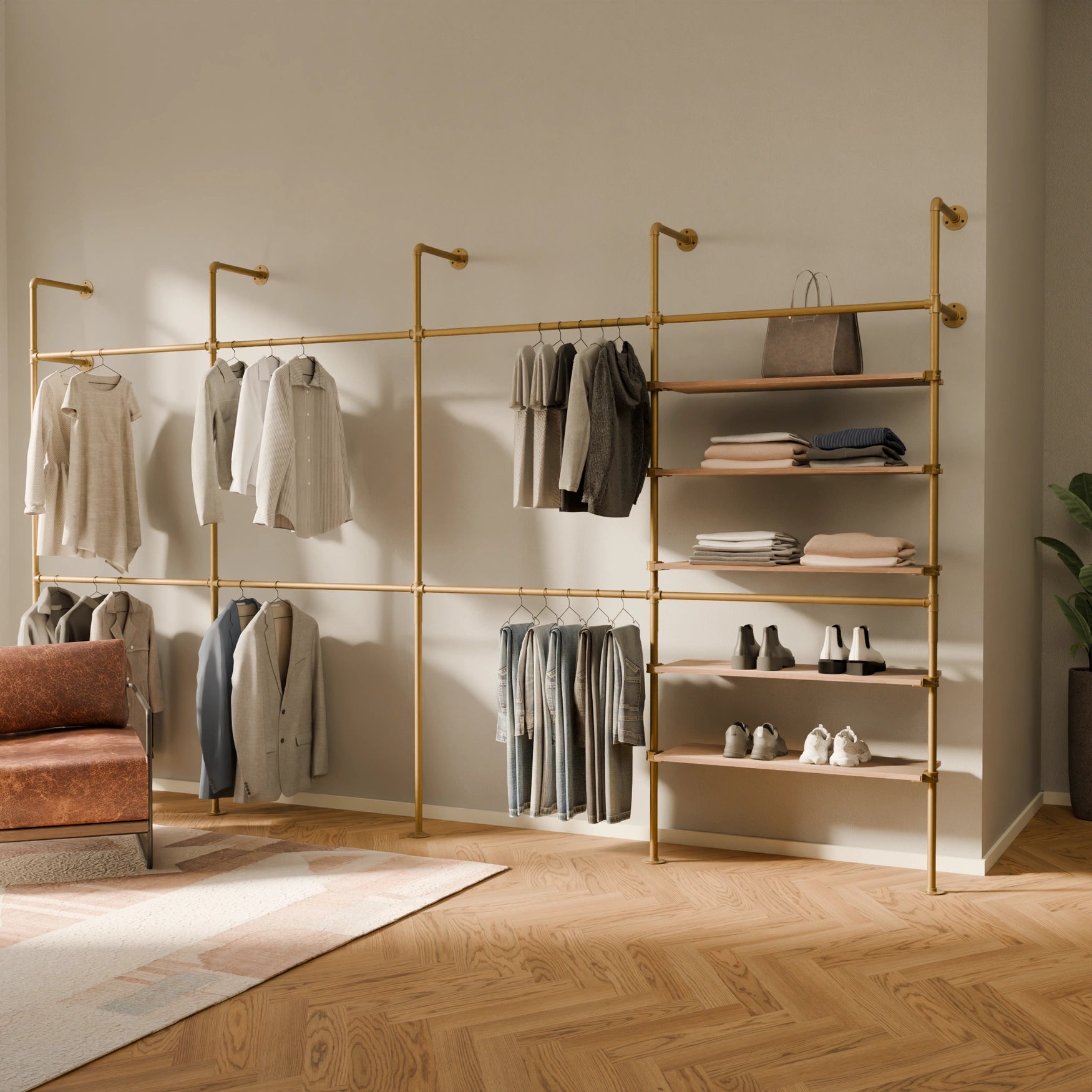 KIM DOUBLE 4 OAK – 5 ripiani | oro