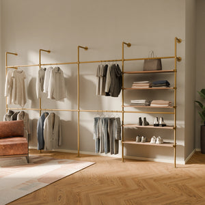 KIM DOUBLE 4 OAK – 5 ripiani | oro