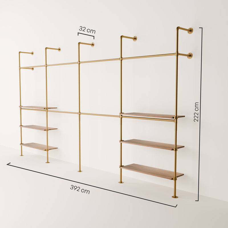 KIM DOUBLE 4 OAK – 6 ripiani | oro