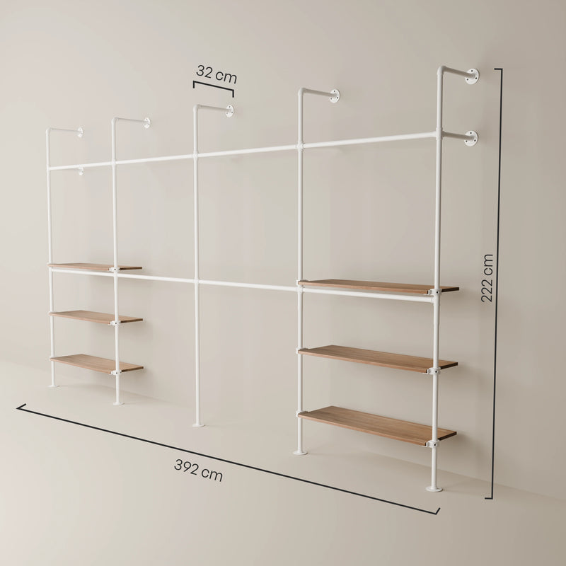 KIM DOUBLE 4 OAK – 6 ripiani | bianco