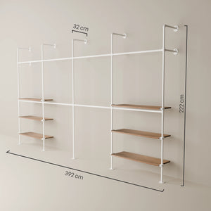 KIM DOUBLE 4 OAK – 6 ripiani | bianco