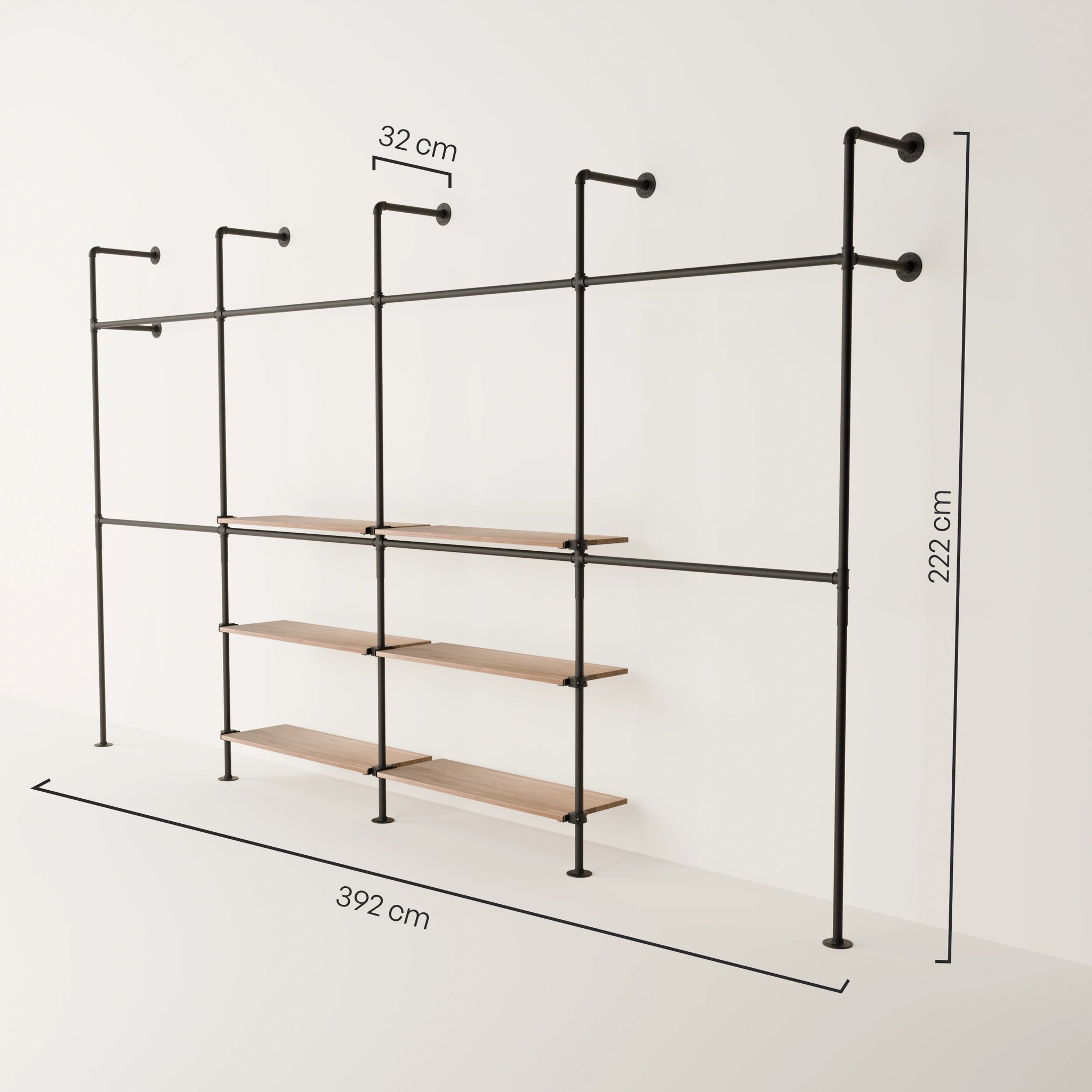 KIM DOUBLE 4 OAK – 6 ripiani al centro