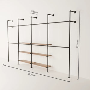 KIM DOUBLE 4 OAK – 6 ripiani al centro