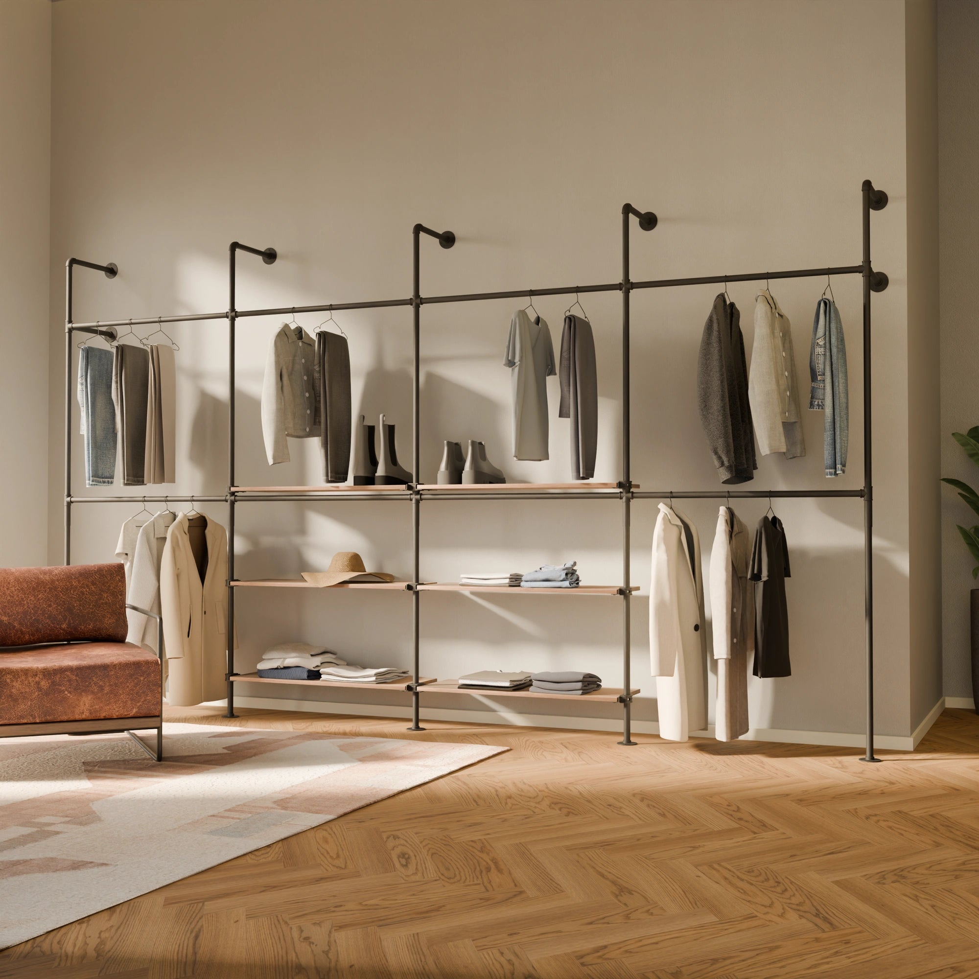 KIM DOUBLE 4 OAK – 6 ripiani al centro