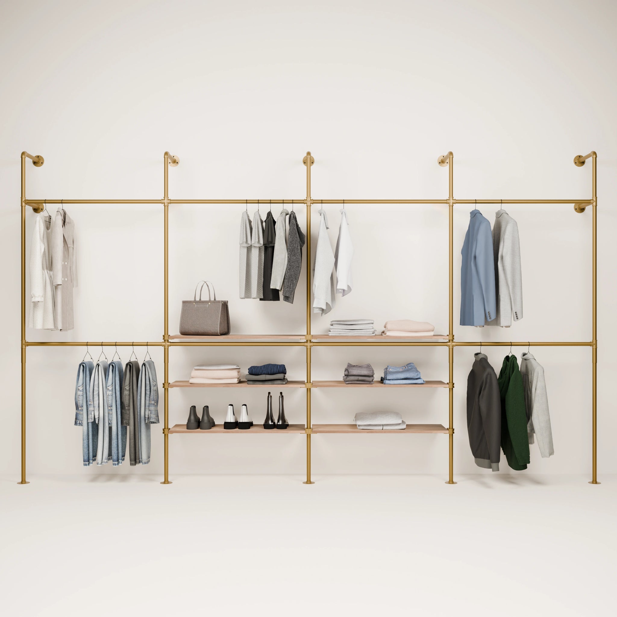 KIM DOUBLE 4 OAK – 6 ripiani al centro | oro