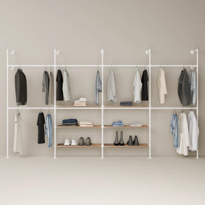 KIM DOUBLE 4 OAK – 6 ripiani al centro | Bianco