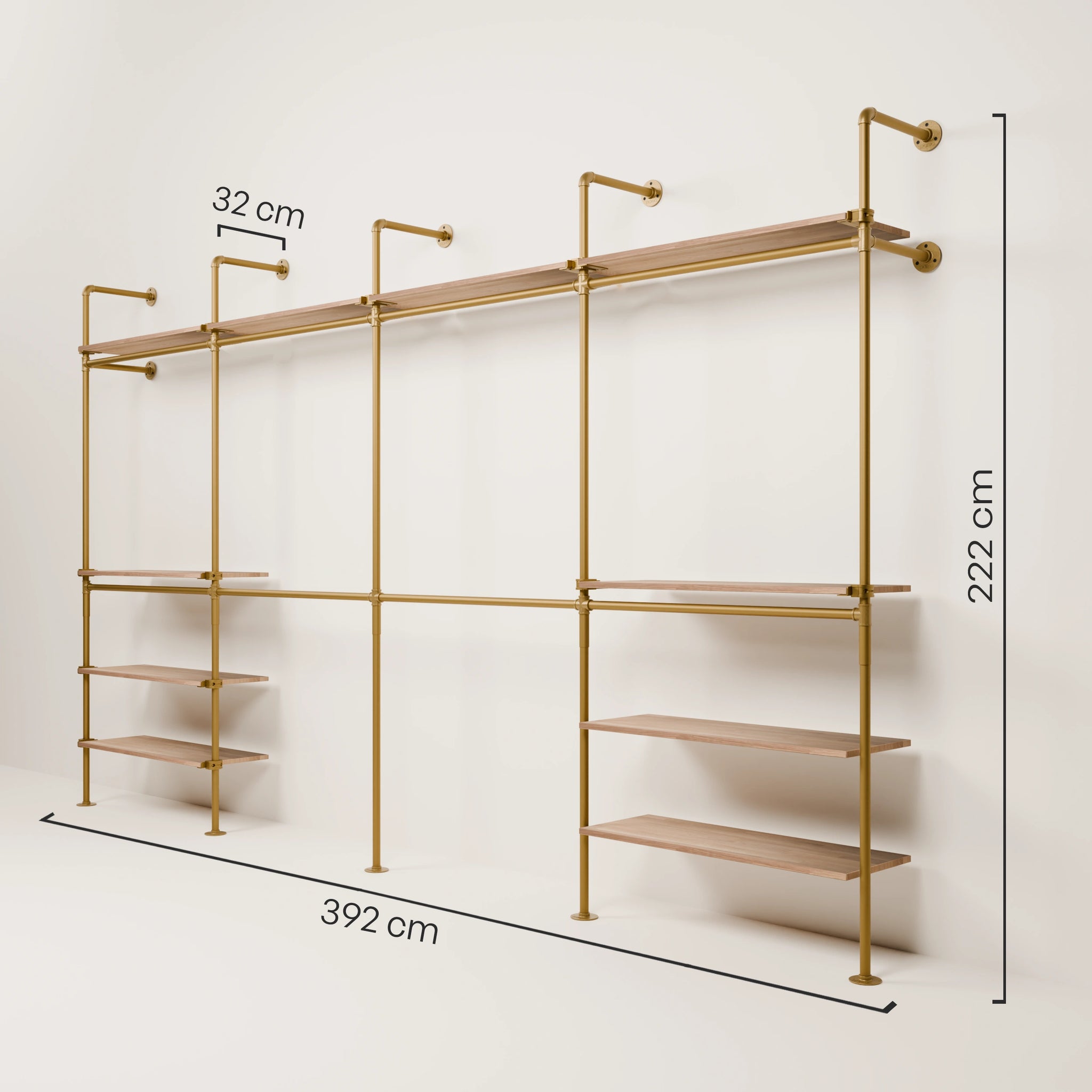 KIM DOUBLE 4 OAK – 10 ripiani superiori | oro